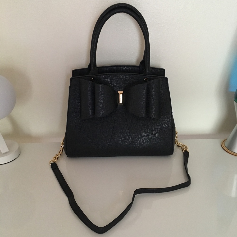 Large Bow Black Harajuku Kawaii Handbag Bag Purse - Picture 7 of 13